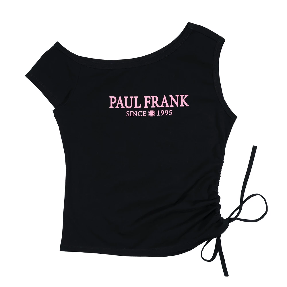 【Paul Frank】女款斜肩抽繩上衣