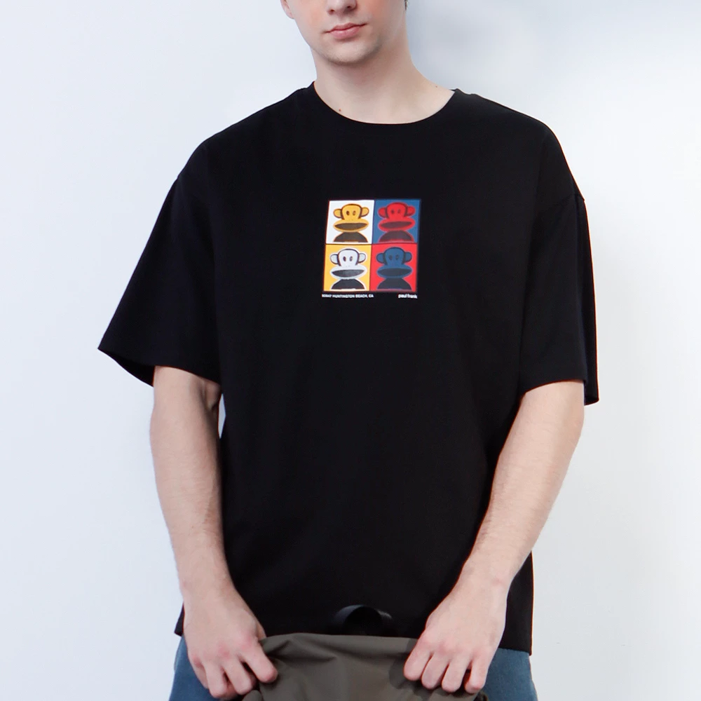 【PAUL FRANK】中性 經典圖案 落肩短袖T恤