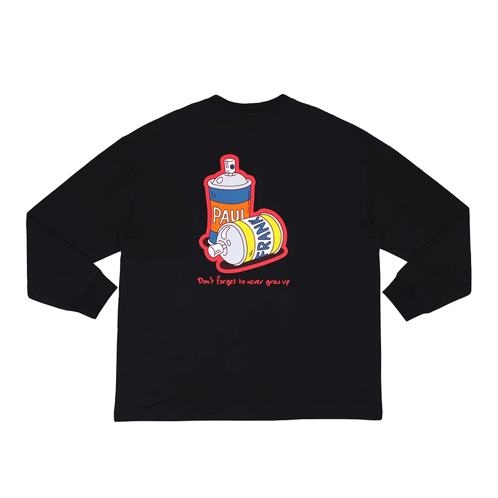 【Paul Frank】中性繡印花薄長T