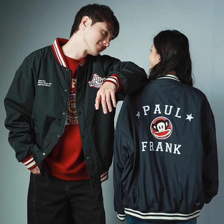 【Paul Frank】中性鋪棉棒球外套