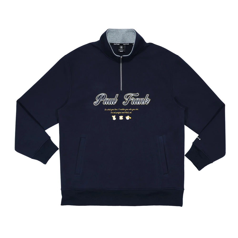 【Paul Frank】中性立領繡印花T