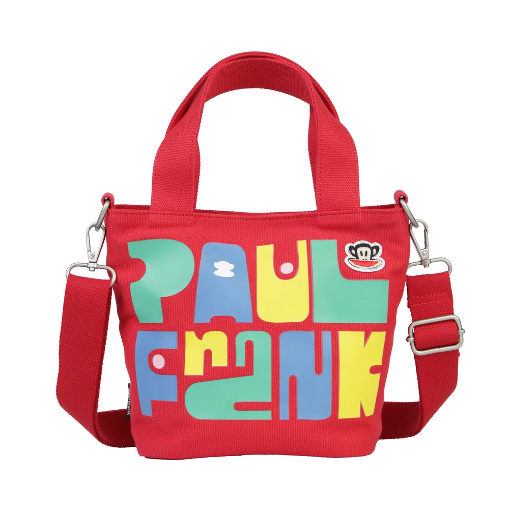 【Paul Frank】繽紛字樣 LOGO 帆布包